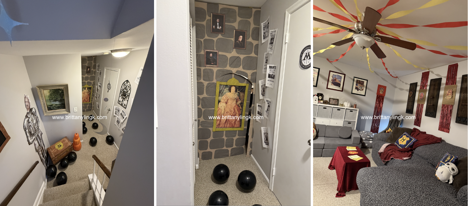 How to Make an Epic Harry Potter Castle Wall With a “Fat Lady” Secret Entrance (Easy DIY Party Decor)